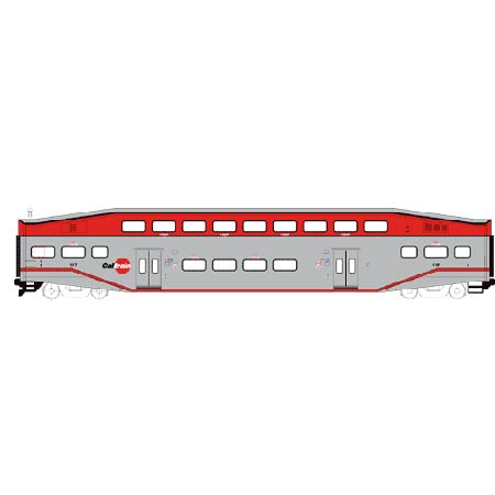 N Scale - Athearn - 10128 - Passenger Car, Commuter, Bombardier Multi-Level - Caltrain