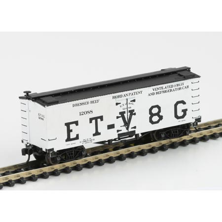 N Scale - Athearn - 10509 - Reefer, Ice, 36 Foot, Wood, Truss Rod - East Tennessee, Virginia and Georgia - 12088