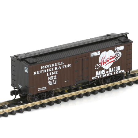 N Scale - Athearn - 11539 - Reefer, Ice, 36 Foot, Wood, Truss Rod - Morrell Refrigerator Line - 5633