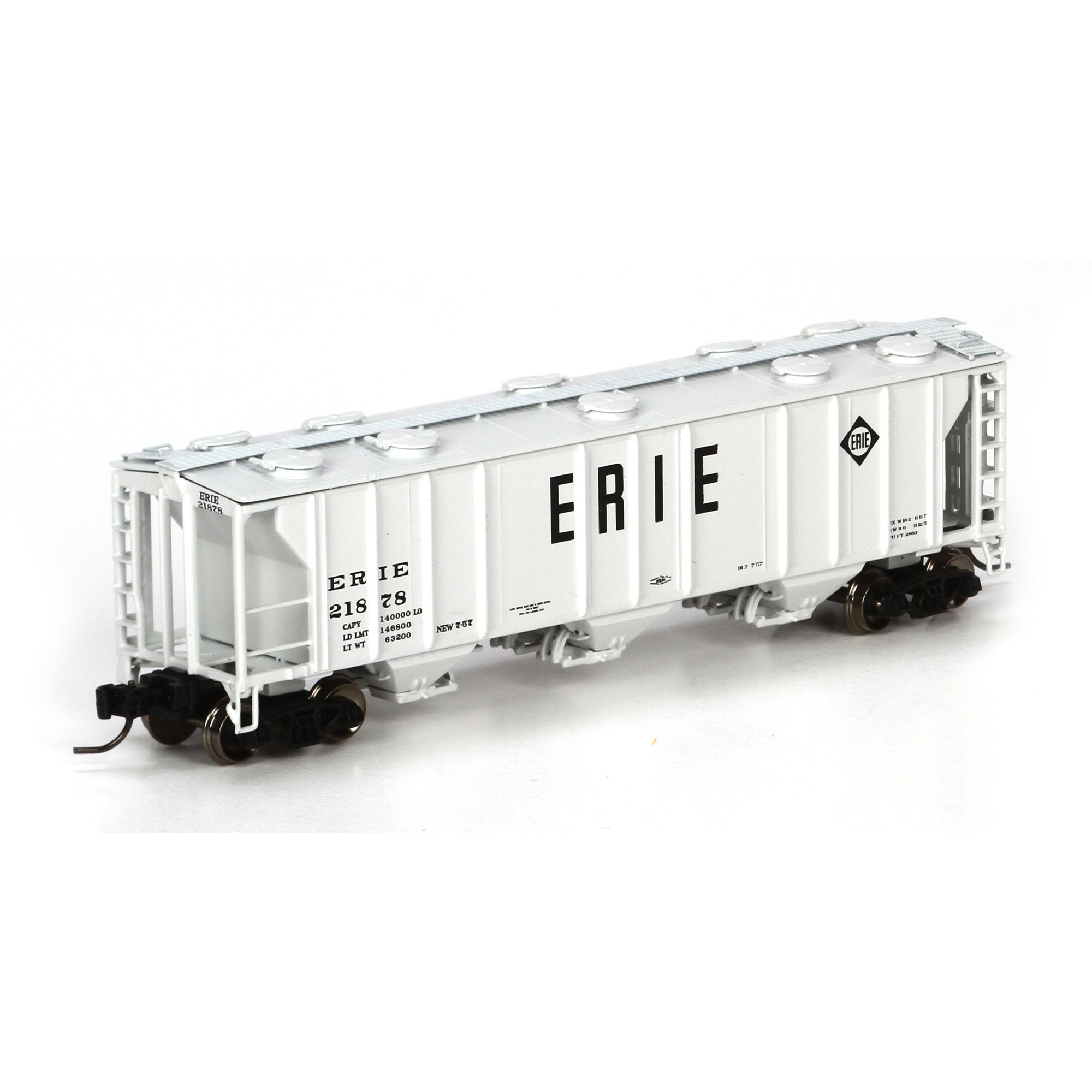 N Scale - Athearn - 23825 - Covered Hopper, 3-Bay, PS-2 2893 - Erie - 21878