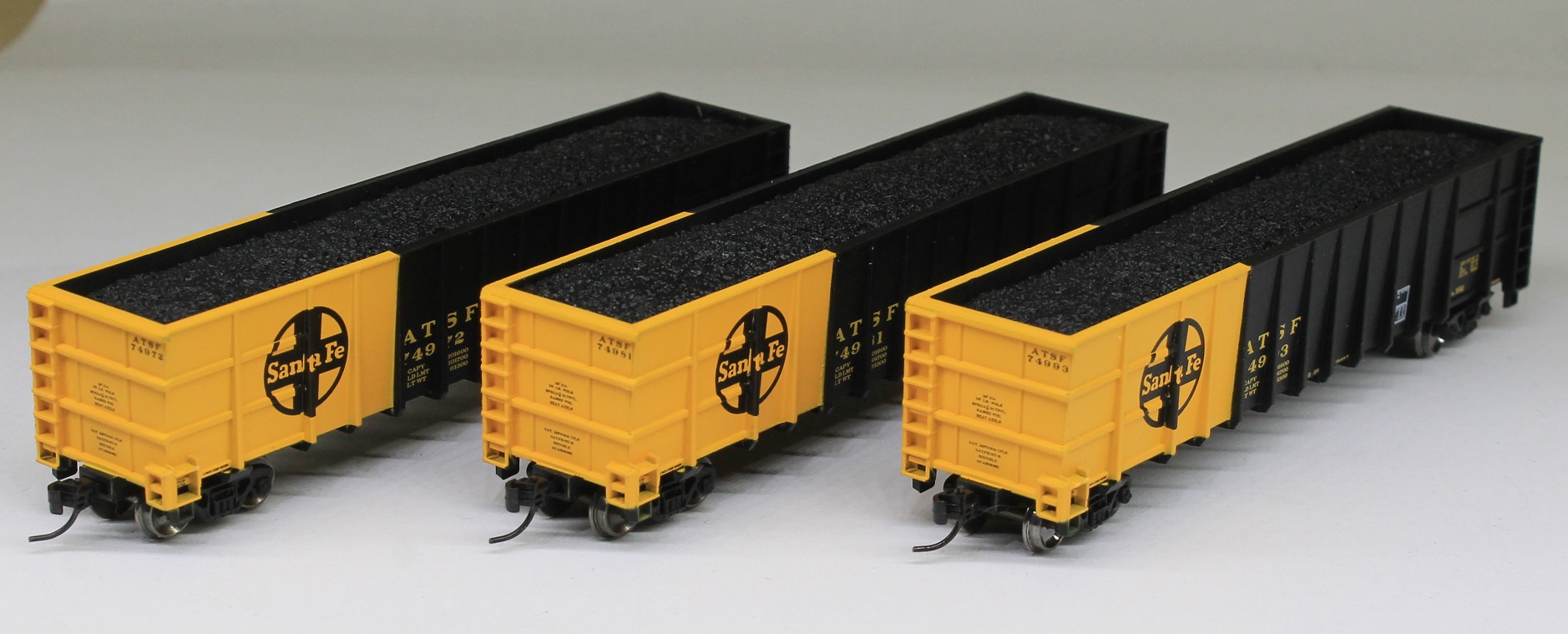 Athearn - 11707 - Gondola, 50 Foot, Thrall Hi-Side - Santa Fe - 5 Car Set