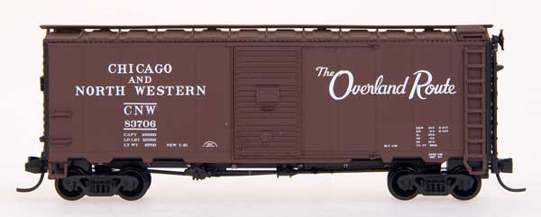 N Scale - InterMountain - 65808-04 - Boxcar, 40 Foot, AAR 1944 - Chicago & North Western - 83706