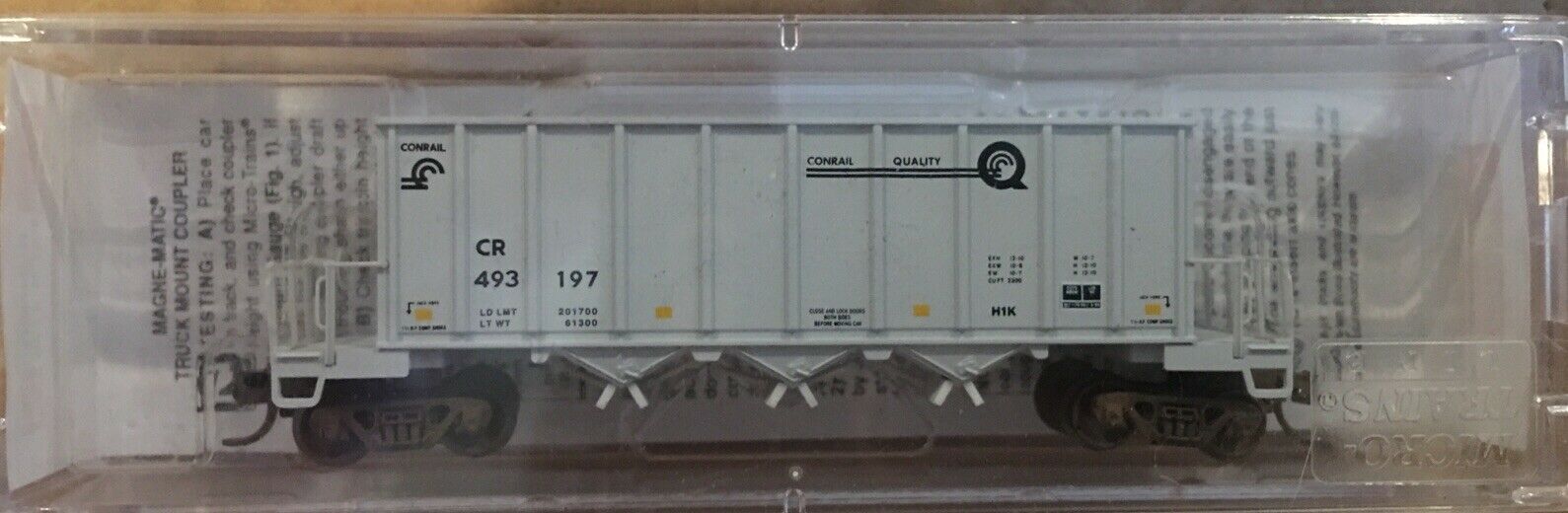 N Scale - Micro-Trains - 125 54 030 - Open Hopper, 3-Bay Ortner Rapid Discharge - Conrail - 493197