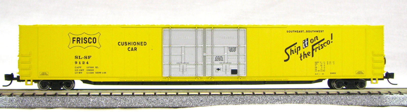N Scale - Con-Cor - 0001-14664 - Boxcar, 85 or 86 Foot, Auto Parts - Frisco - 9127