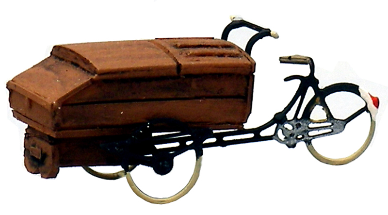 N Scale - Artitec - 316.06 - Tricycle, Delivery, Closed Box Carrier, German - Painted/Unlettered