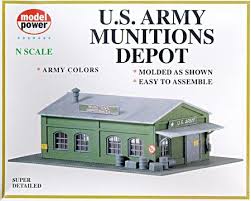 N Scale - Model Power - 1574 - Munitions Depot - United States Army