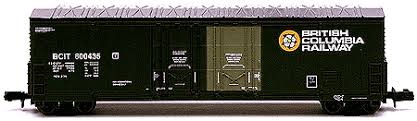 N Scale - Atlas - 31002 - Boxcar, 53 Foot, Evans Double Plug Door - British Columbia - 800447