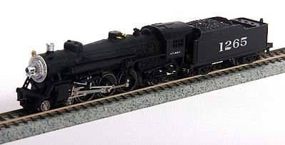 N Scale - Model Power - 7400 - Locomotive, Steam, 4-6-2, Pacific - Santa Fe - 1372