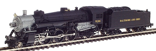 N Scale - Model Power - 7402 - Locomotive, Steam, 4-6-2, Pacific - Baltimore & Ohio - 5198