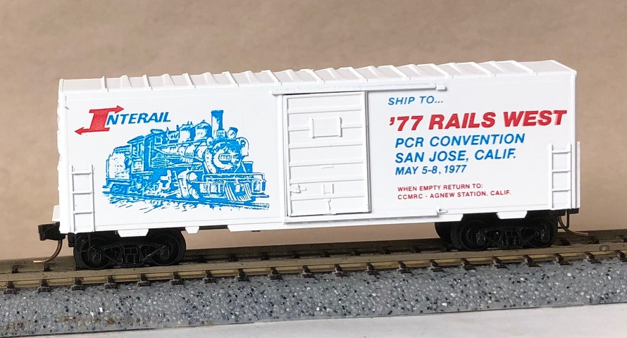 N Scale - Micro-Trains - NSC 77-04 - Boxcar, 40 Foot, PS-1 - Interail - 1977