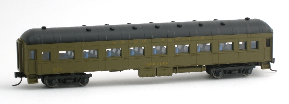 N Scale - Wheels of Time - 187 - Passenger Car, Harriman, 60 Foot Coach - Union Pacific - 633
