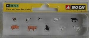 N Scale - Noch - 36711 - Samller Farm Animals - Painted/Unlettered