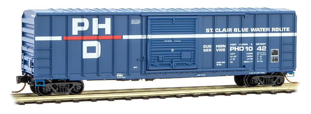 N Scale - Micro-Trains - 025 00 970 - Boxcar, 50 Foot, FMC, 5077 - Port Huron & Detroit - 20030