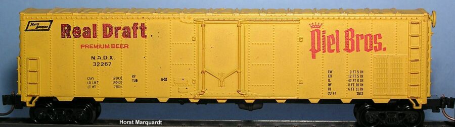 N Scale - Con-Cor - 1675F - Reefer, 50 Foot, Mechanical - Piel Bros. - 32267