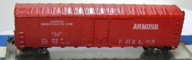 N Scale - Con-Cor - 1671E - Reefer, 50 Foot, Mechanical - Armour Refrigerator Line