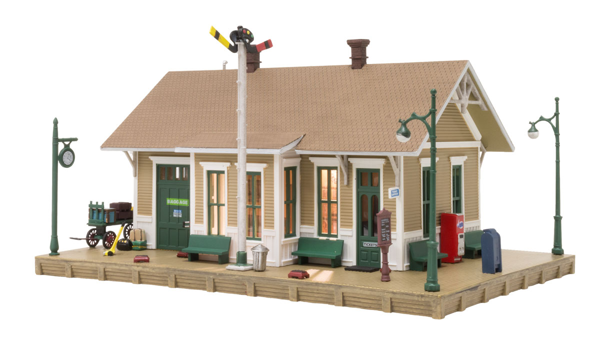 N Scale - Woodland Scenics - BR4928 - Structure - Painted/Unlettered - Dansbury Depot