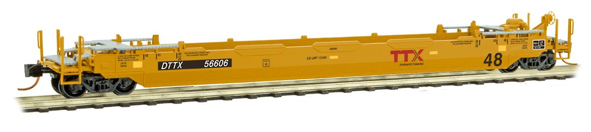 N Scale - Micro-Trains - 135 00 011 - Container Car, Single Well, Gunderson Husky Stack 48 - TTX Company - 56606