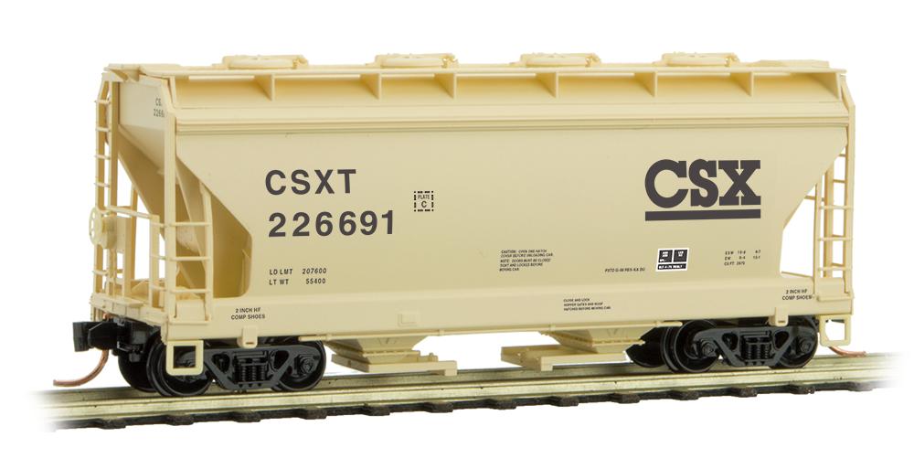 Rd #74073 Micro-Trains Line #93070 Canbarb 3 Bay ACF Center Flow Car 
