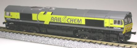 N Scale - Kato Lemke - K10814 - Locomotive, Diesel, EMD Class 66 - RAIL4CHEM - 66 020
