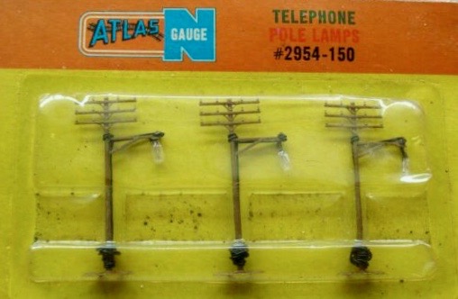 N Scale - Atlas - 2954 - Structure, Accessory, Telephone Pole Lamp