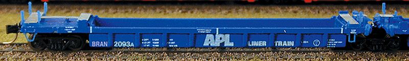 N Scale - Deluxe Innovations - 110201 - Container Car, Articulated Well, Thrall Lo-Pac - APL Logistics - 2093