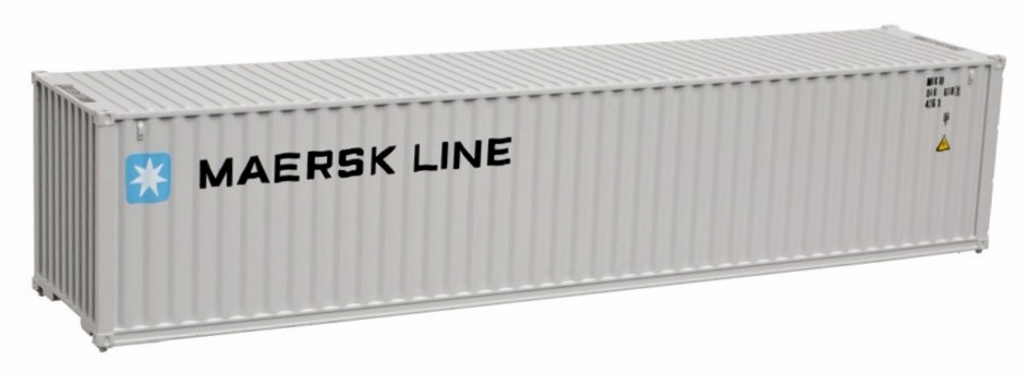 N Scale - Atlas - 50 002 951 - Container, Intermodal, 40 Foot, Ribbed Side - Maersk - 3-Pack