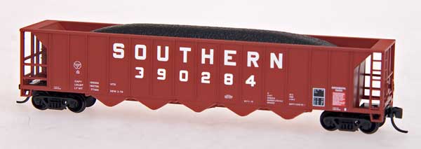 N Scale - Red Caboose - RM-25823-1 - Open Hopper, 5-Bay Ortner Rapid Discharge - Southern - 3-Pack