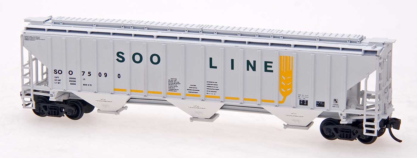 N Scale - InterMountain - 65304-27 - Covered Hopper, 3-Bay, Thrall 4750 - SOO Line - 74967
