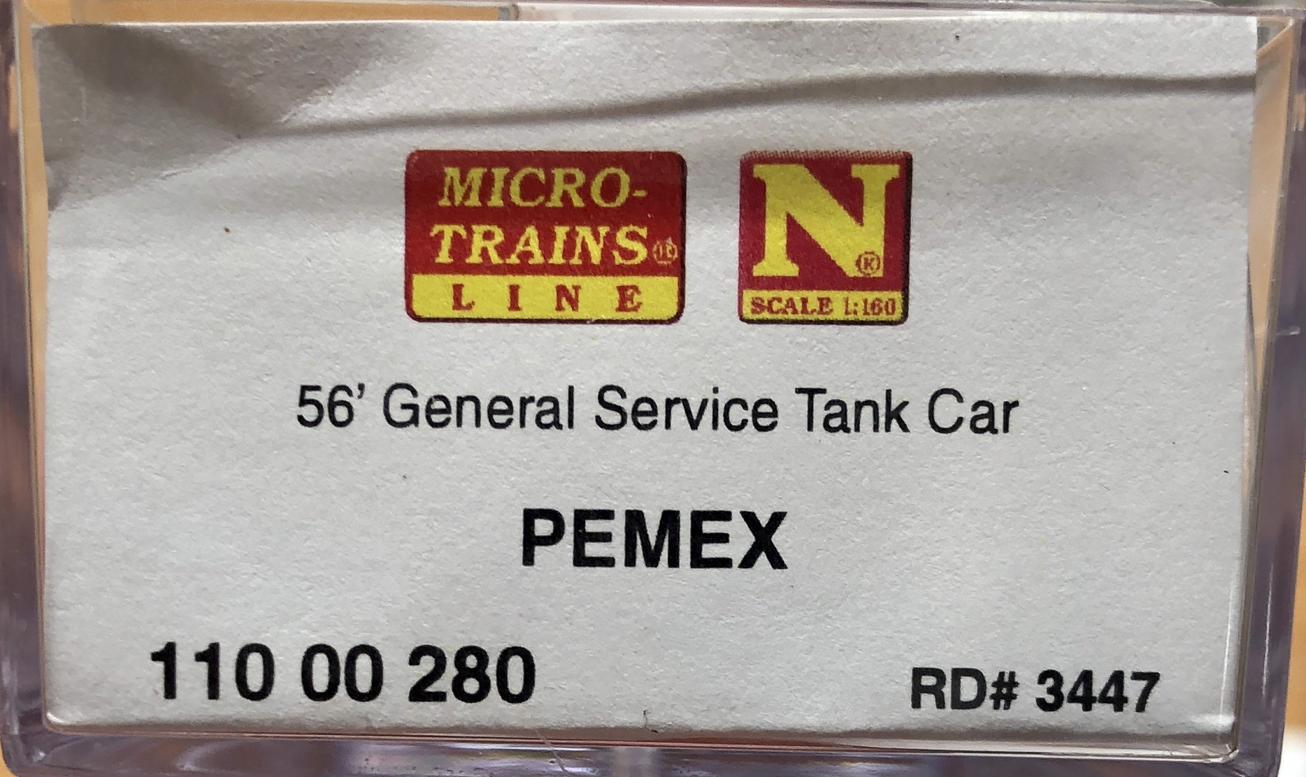 N Scale - Micro-Trains - 110 00 280 - Tank Car, Single Dome, 56 Foot - Pemex - 3447
