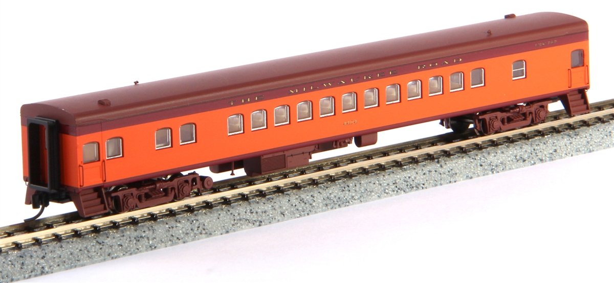 N Scale - Fox Valley - 40035 - Passenger Car, Streamlined Smoothside, Coach - Milwaukee Road - 4438