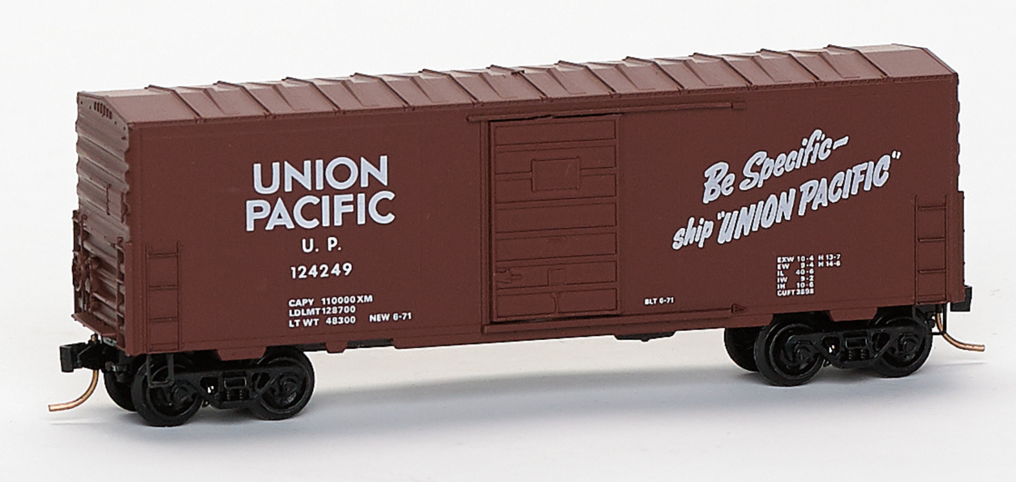 N Scale - Brooklyn Locomotive Works - BLW-27 - Boxcar, 40 Foot, PS-1 - Union Pacific - 124249