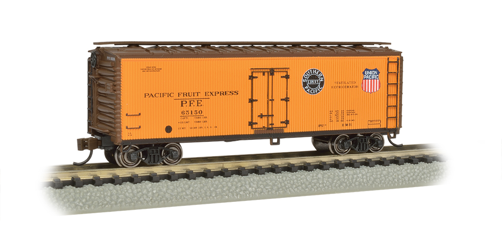N Scale - Bachmann - 19852 - Reefer, Ice, Wood - Pacific Fruit Express - 65130