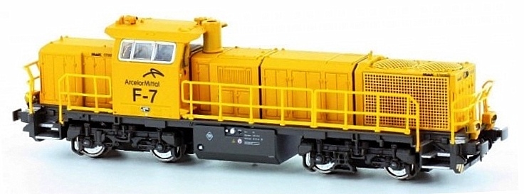N Scale - Hobbytrain - 2947 - Locomotive, Diesel, Vossloh G1700BB - ArcelorMittal - F-7