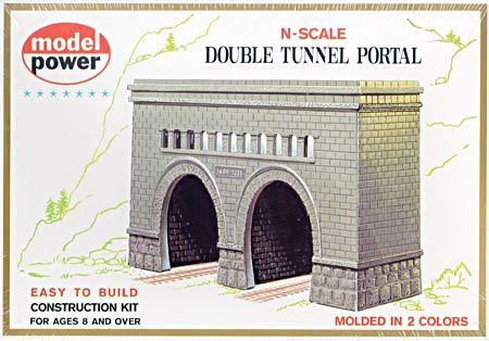 N Scale - Model Power - 1521 - Double Tunnel Portal - Painted/Unlettered