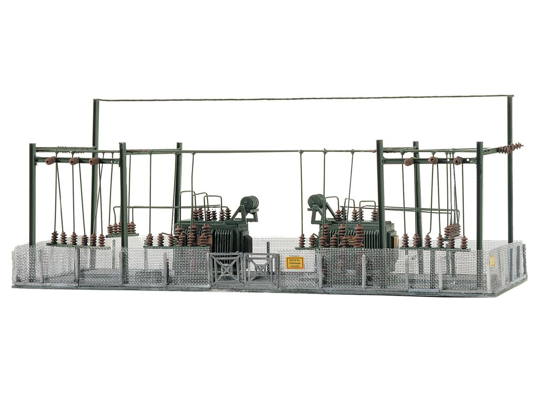 N Scale - Piko - 60016 - Transformer Station - Painted/Unlettered - Transformer Station