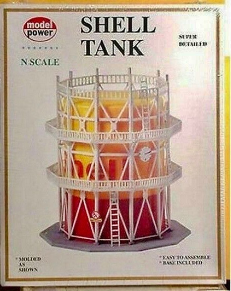 N Scale - Model Power - 1567 - Large Oil Tank - Shell Oil