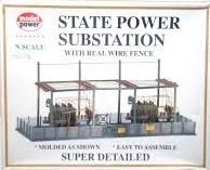 N Scale - Model Power - 1568 - State Power Substation - Painted/Unlettered