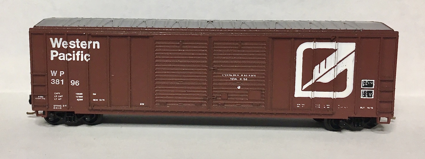 N Scale - Roundhouse - 8281 - Boxcar, 50 Foot, FMC, 5077 - Western Pacific - 38130