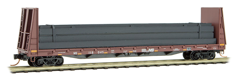 N Scale - Micro-Trains - 054 00 230 - Flatcar, Bulkhead - Norfolk Southern - 118045