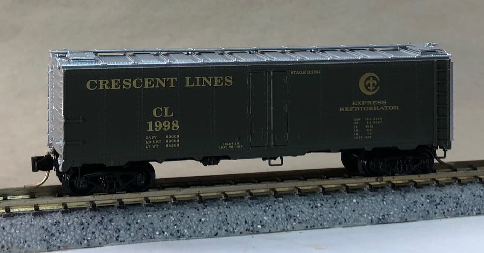 N Scale - Micro-Trains - NSC 98-15 - Reefer, Ice, Steel - Crescent Lines - 1998