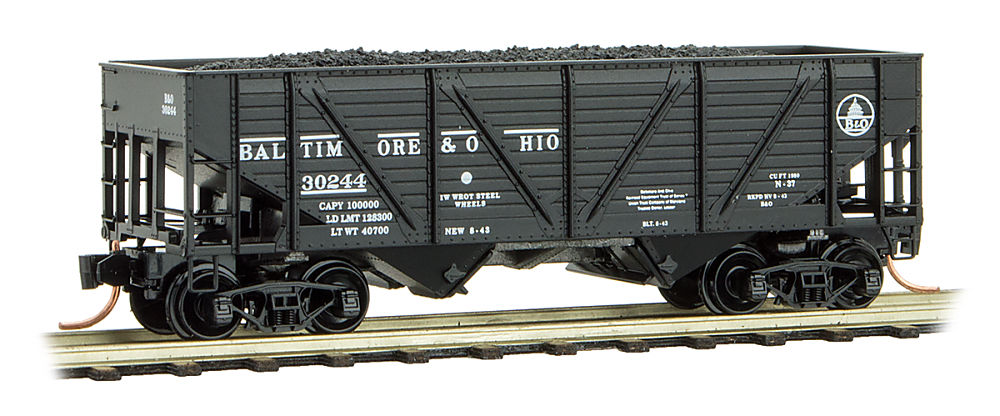 N Scale - Micro-Trains - 057 00 080 - Open Hopper, 2-Bay, Composite - Baltimore & Ohio - 30244
