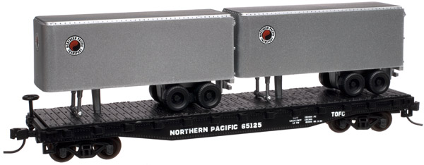N Scale - Atlas - 37613 - Flatcar, 50 Foot - Northern Pacific - 65109