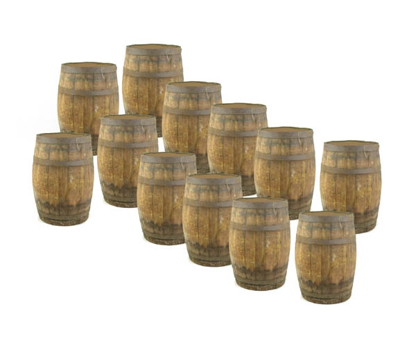 WOODEN BARRELS 12 Bulk Pack N Scale Model Details they are all Painted