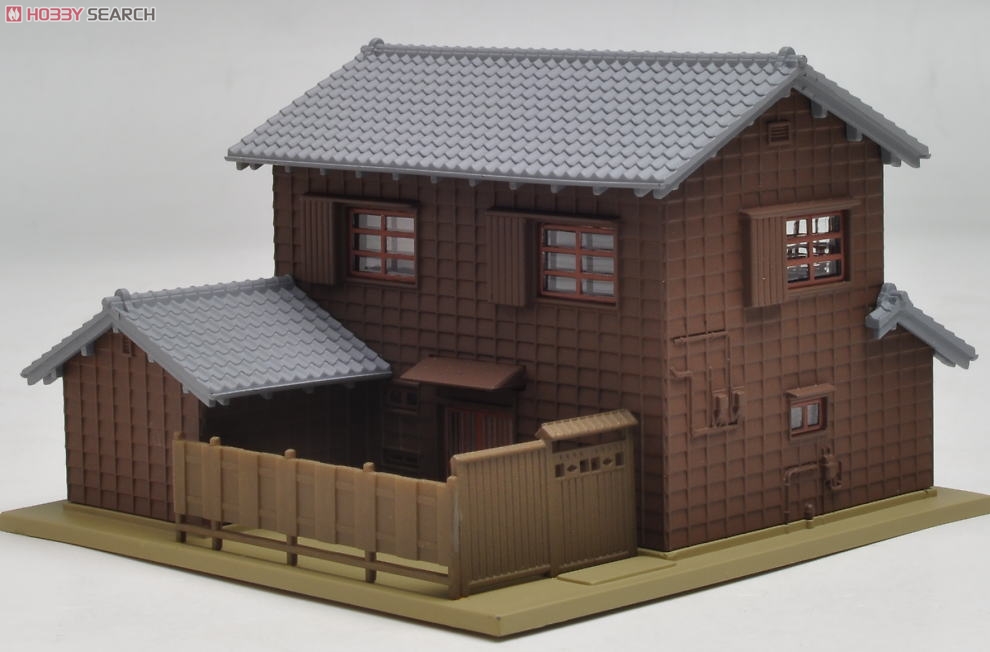 N Scale - Kato - 23-453 - 2 Story Corner Shop building - Commercial Structures - DioTown Corner Shop with Traditional Eaves 2