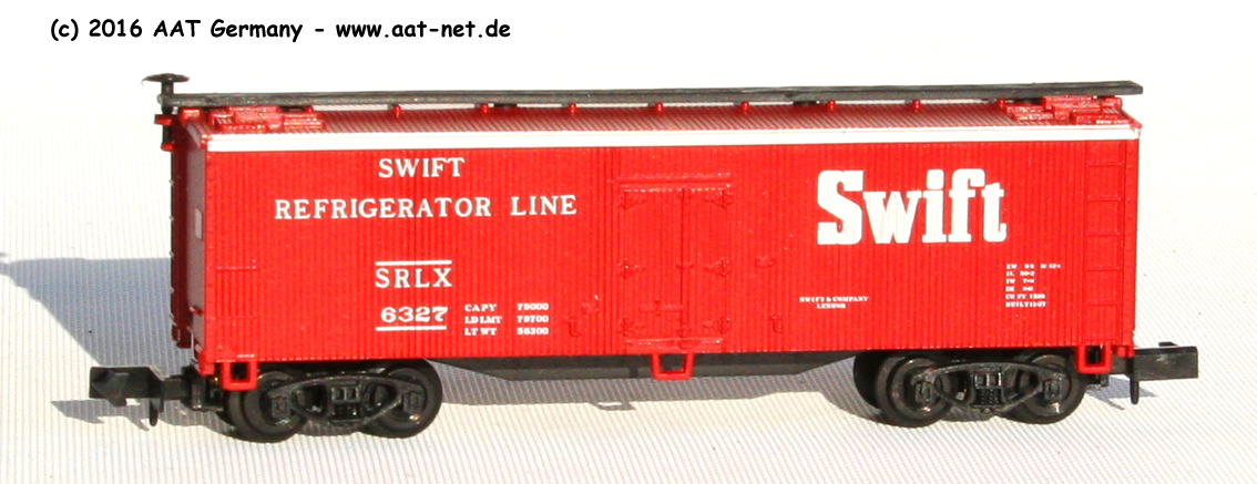 N Scale - Arnold - 5334 - Reefer, Ice, Wood - Swift Refrigerator Line - 6327