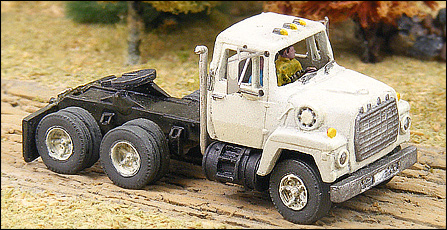 N Scale - GHQ Models - 52010 - Ford Big rig tractor - Undecorated
