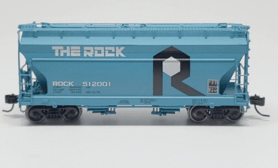 N Scale - Athearn - 12496 - Covered Hopper, 2-Bay, ACF Centerflow - Rock Island - 512001