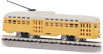 N Scale - Bachmann - 62998 - Streetcar, Electric, PCC Trolley - Painted/Unlettered