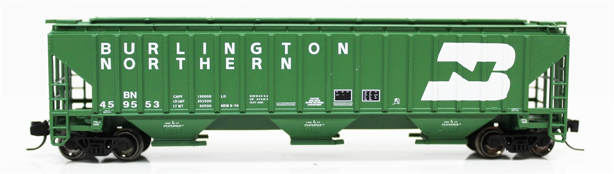 N Scale - Fox Valley - 85003-2 - Covered Hopper, 3-Bay, PS2-CD 4750 - Burlington Northern - 459575