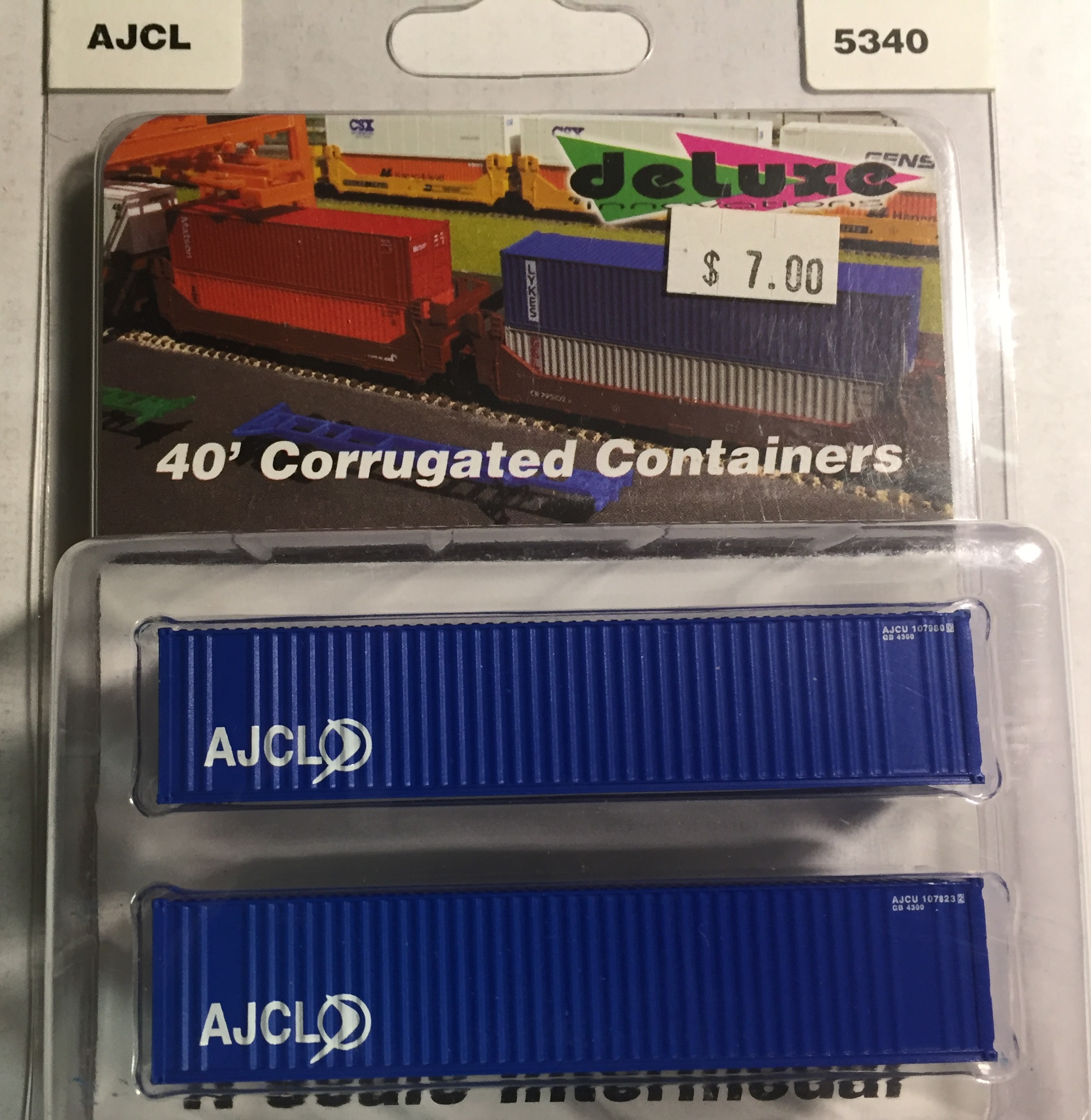 N Scale - Deluxe Innovations - 5340 - Container, 40 Foot, Corrugated, Dry - AJCL - 107980, 107823